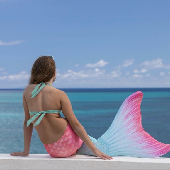 🏄🏻♀️ Mermaid Tail Bundle 🌸 Finfun Bahama Breeze Adult XS NWT Mermaid Tail Skin - Picture 3 of 15